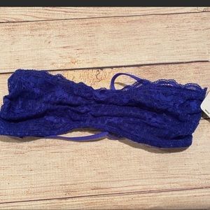{Free People} Blue Bandeau Bralette